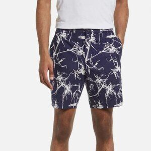 New Rag & Bone Men's Perry Printed Cotton Ripstop Shorts in Navy/White size 31
